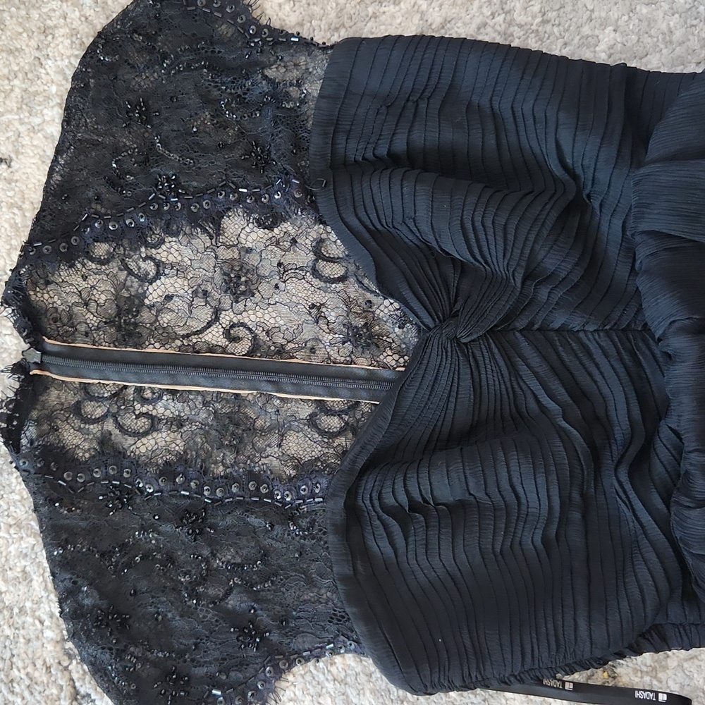 Tadashi Collection Black Mock Neck Sheath Dress, Size 6‎ - Picture 4 of 8